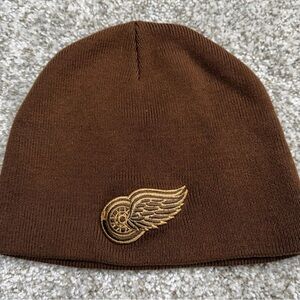 VINTAGE DETROIT RED WINGS Adult Embroidered Beanie Hat
